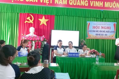 CÔNG ĐOÀN TRƯỜNG MN ĐỨC CHÁNH TỔ CHỨC HỘI NGHỊ CNVCNLĐ NĂM HỌC 2023-2024